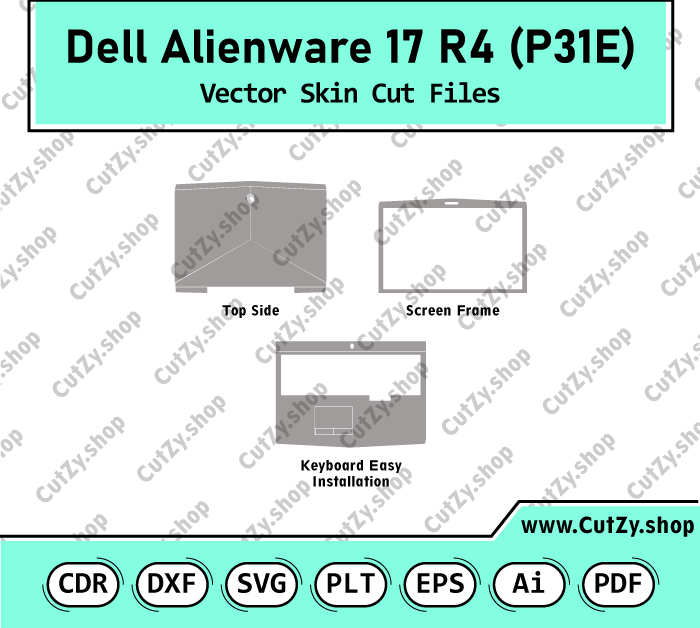 Dell Alienware 17 R4 (P31E) Vector Skin Cut Files