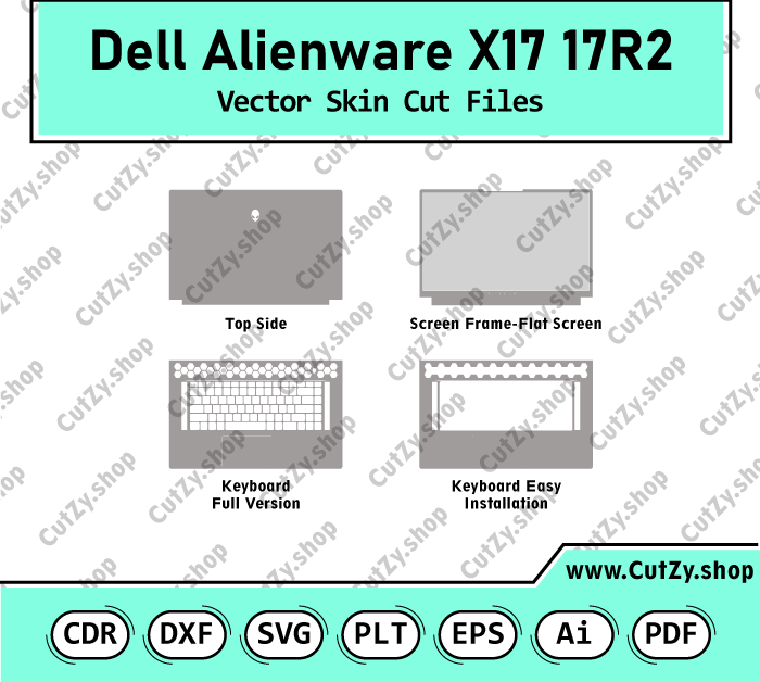 Dell Alienware X17 17R2 17.3 Vector Skin Cut Files