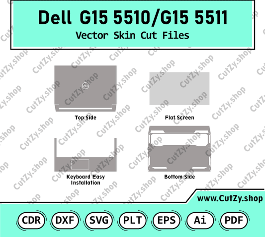 Dell G15 5510-G15 5511 Gaming Vector Skin Cut Files