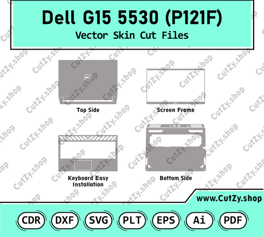 Dell G15 5530 P121F Vector Skin Cut Files