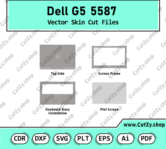 Dell G5 5587 Vector Skin Cut Filed Template
