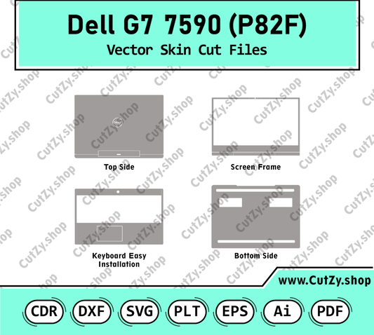 Dell G7 7590 (P82F) Vector Skin Cut Files Template