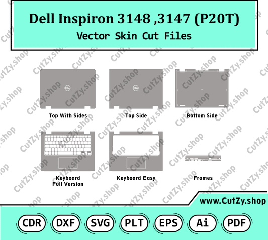 Dell Inspiron 3147, 3148 (P20T) Vector Skin Cut Files