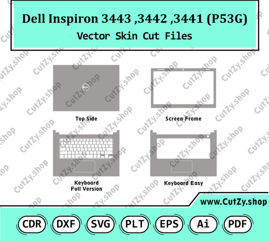 Dell Inspiron 3441, 3442, 3443 (P53G) Vector Skin Cut Files