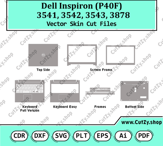 Dell Inspiron 3541, 3542, 3543, 3878 (P40F) Vector Skin Cut Files