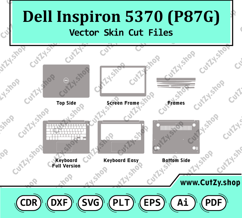 Dell Inspiron 5370 (P87G) Vector Skin Cut Files - Copy