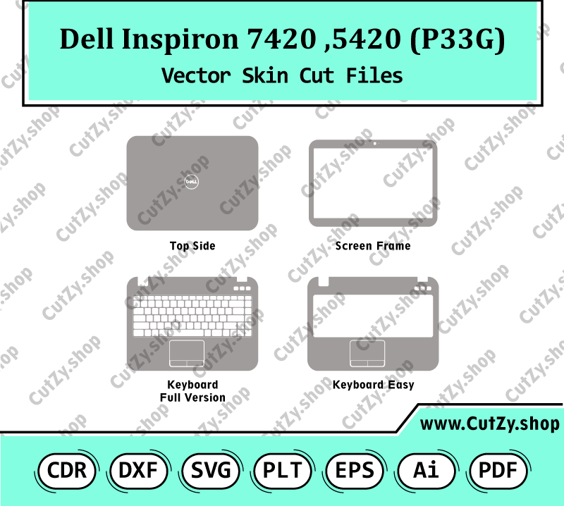 Dell Inspiron 5420, 7420 (P33G) Vector Skin Cut Files