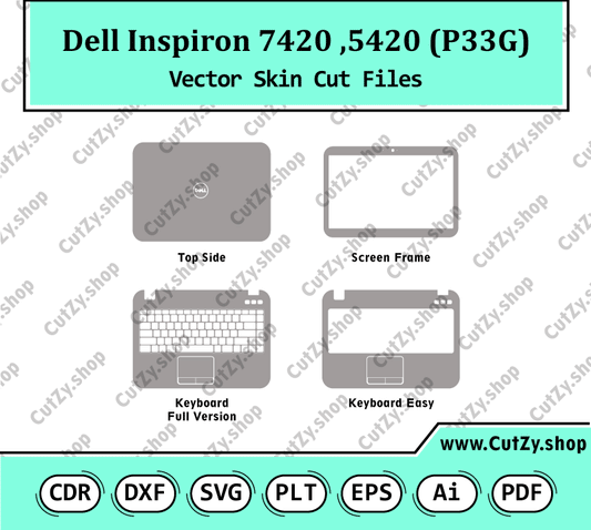 Dell Inspiron 5420, 7420 (P33G) Vector Skin Cut Files