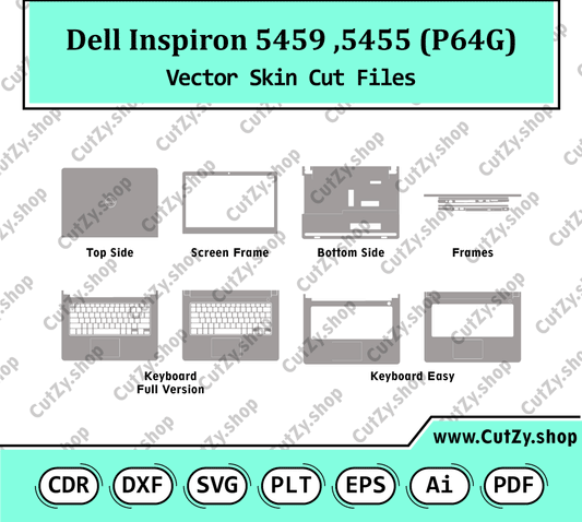 Dell Inspiron 5455, 5459 (P64G) Vector Skin Cut Files