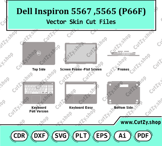 Dell Inspiron 5565, 5567 (P66F) Vector Skin Cut Files