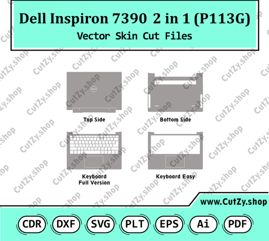 Dell Inspiron 7390 2-in-1 (P113G) Vector Skin Cut Files