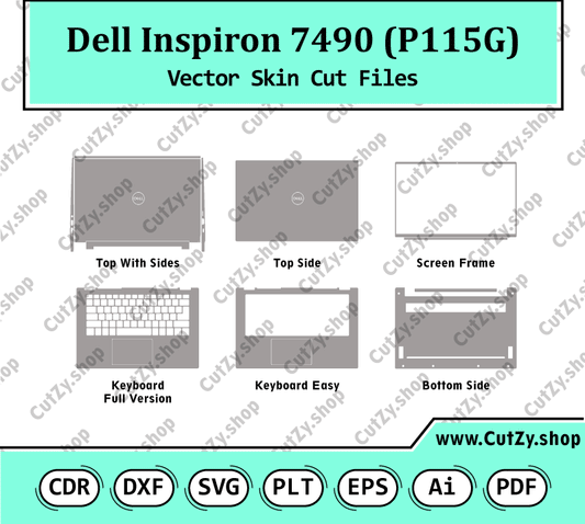 Dell Inspiron 7490 (P115G) Vector Skin Cut Files