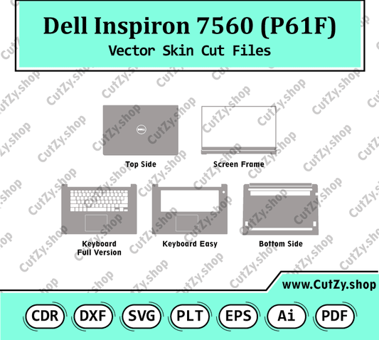 Dell Inspiron 7560 (P61F) Vector Skin Cut Files