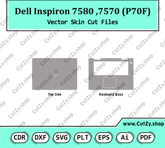 Dell Inspiron 7570, 7580 (P70F) Vector Skin Cut Files