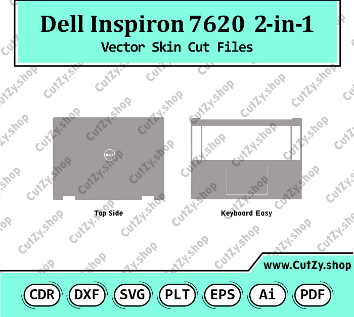Dell Inspiron 7620 2-in-1 Vector Skin Cut Files