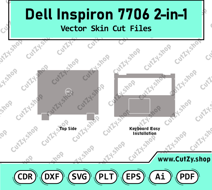 Dell Inspiron 7706 2-in-1 Vector Skin Cut Files