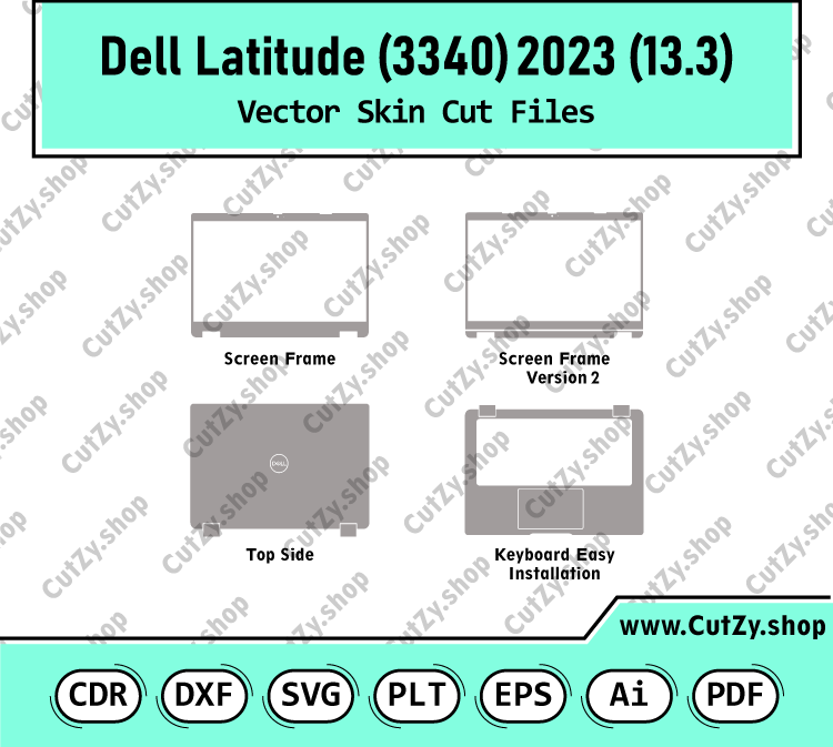 Dell Latitude 3340 13.3 2023 Vector Skin Cut Files Template