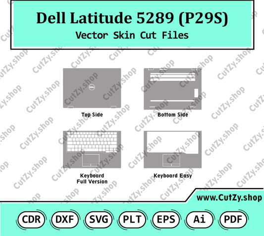 Dell Latitude 5289 (P29S) Vector Skin Cut Files