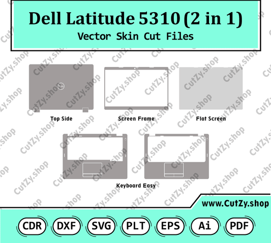Dell Latitude 5310 2-in-1 Vector Skin Cut Files