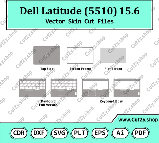 Dell Latitude 5510 15.6 Vector Skin Cut Files