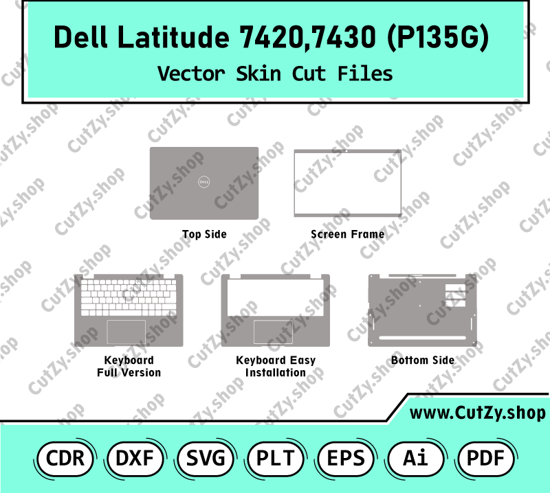 Dell Latitude 7420-7430 (P135G) Vector Skin Cut Files