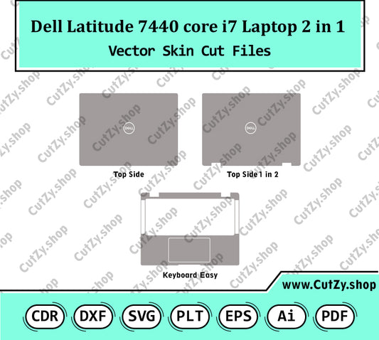 Dell Latitude 7440 core i7 Laptop 2-in-1 Vector Skin Cut Files