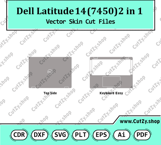 Dell Latitude 14  7450 2-in-1  Vector Skin Cut Files