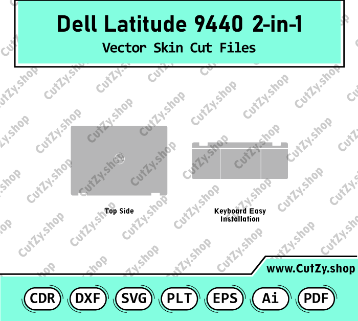 Dell Latitude 9440 2-in-1 Vector Skin Cut Files