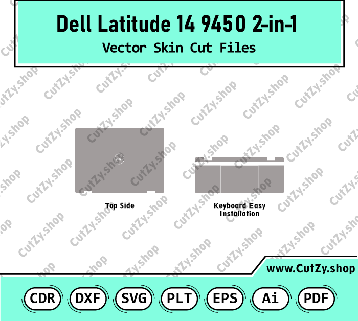 Dell Latitude 9450 14.0 2-in-1 Vector Skin Cut Files