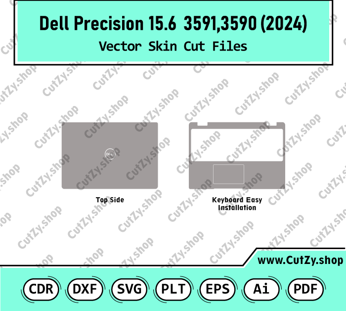 Dell Precision 3591-3590 15.6 2024 Vector Skin Cut Files
