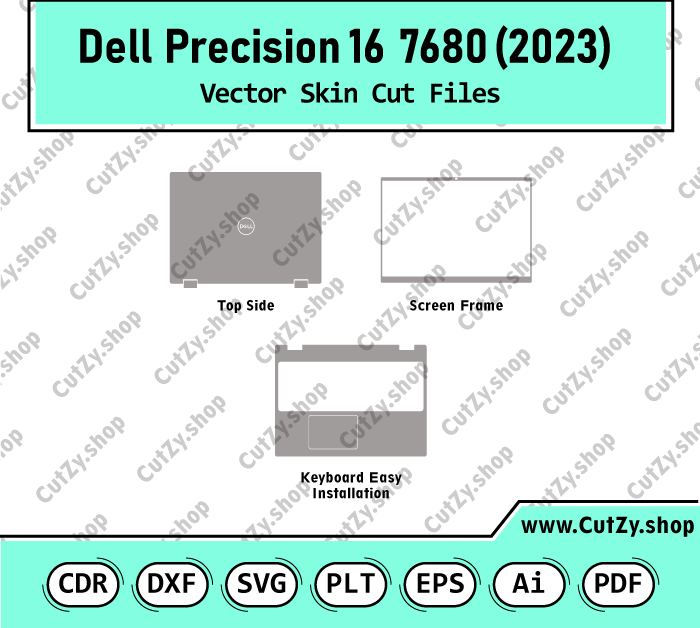 Dell Precision 7680 16 2023 Vector Skin Cut Files