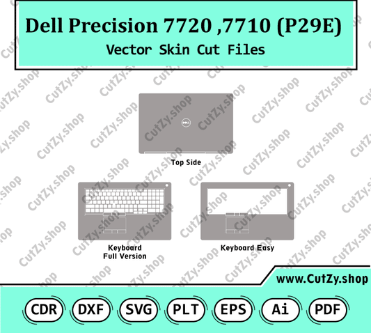 Dell Precision 7710, 7720 (P29E) Vector Skin Cut Files