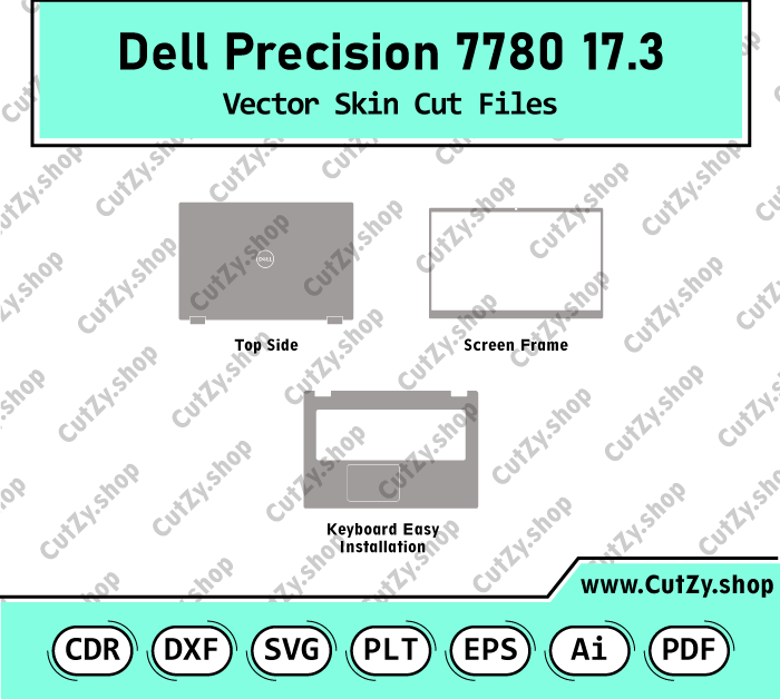 Dell Precision 7780 17.3 2023 Vector Skin Cut Files