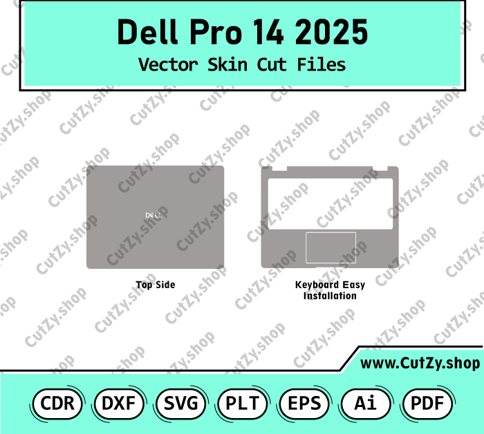 Dell Pro 14 2025 Vector Skin Cut Files