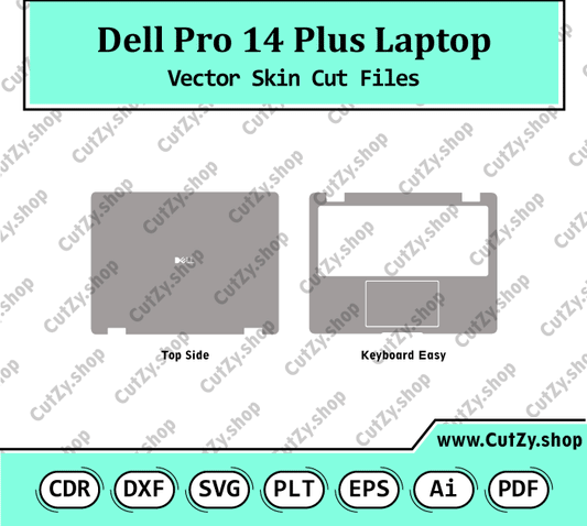 Dell Pro 14 Plus Laptop Vector Skin Cut Files