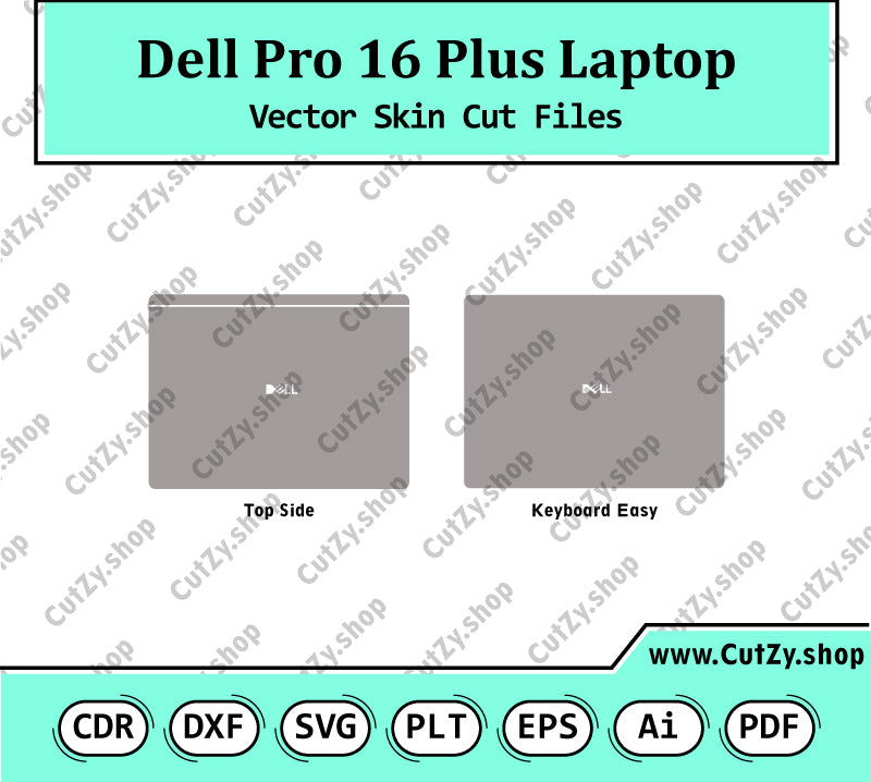 Dell Pro 16 Plus Laptop Vector Skin Cut Files