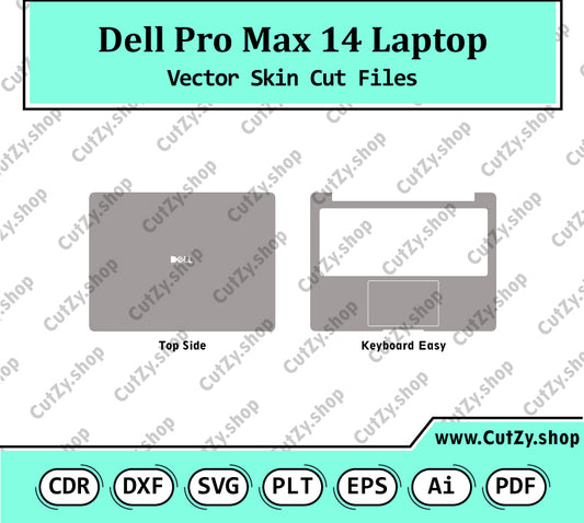 Dell Pro Max 14 Laptop Vector Skin Cut Files