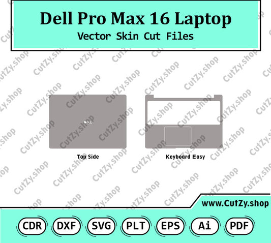 Dell Pro Max 16 Laptop Vector Skin Cut Files
