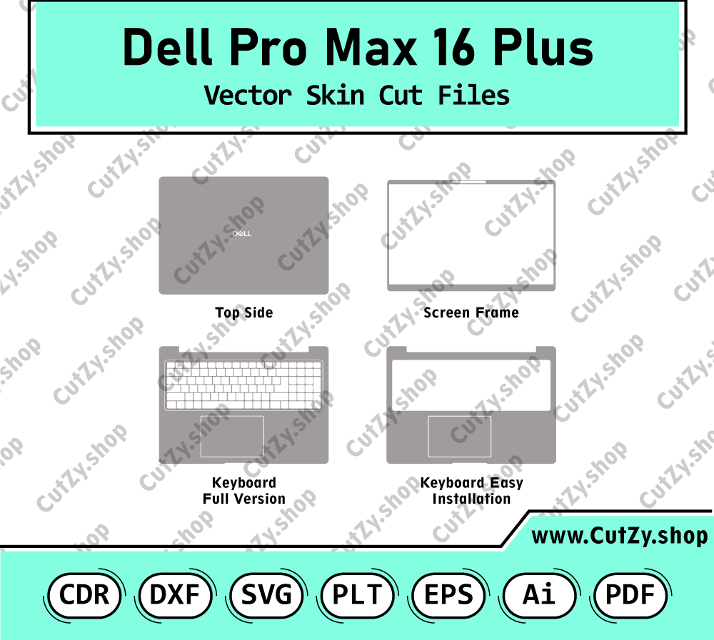 Dell Pro Max 16 Plus Vector Skin Cut Files