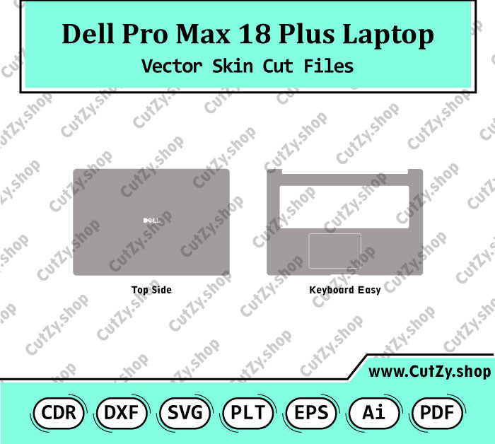 Dell Pro Max 18 Plus Laptop Vector Skin Cut Files