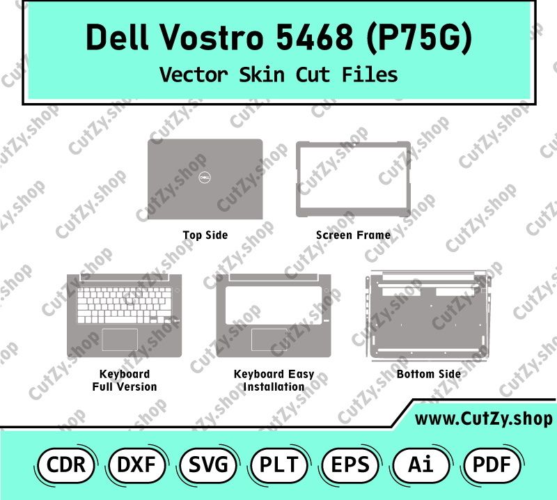 Dell Vostro 5468 (P75G) Vector Skin Cut Files