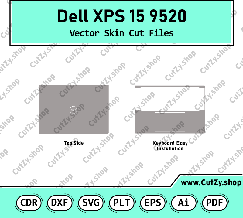 Dell XPS 15 9520 Vector Skin Cut Files