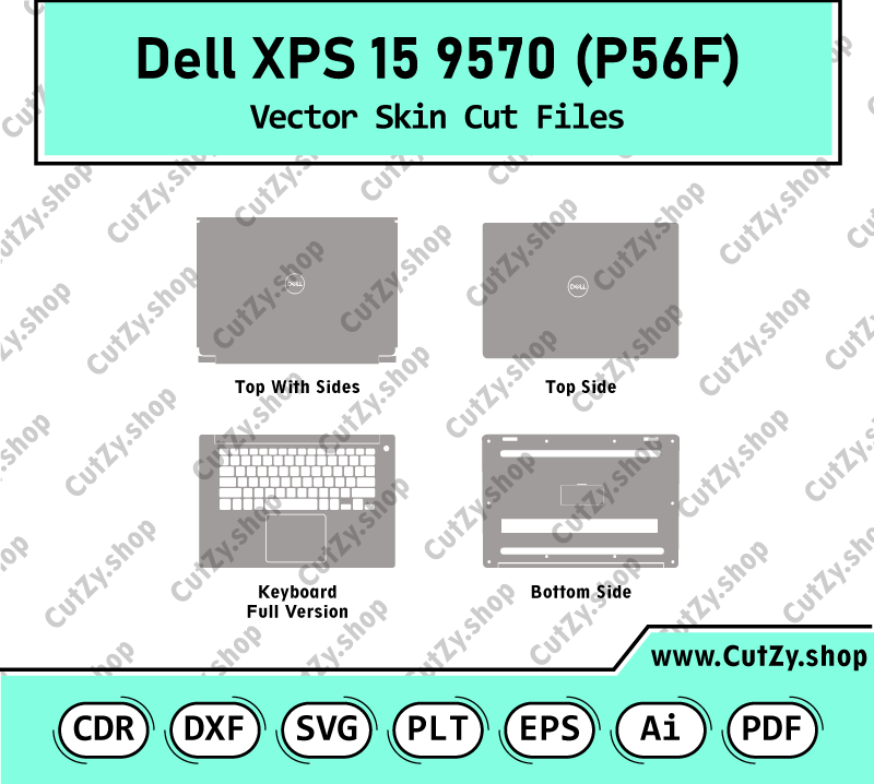 Dell XPS 15 9570 (P56F) Vector Skin Cut Files