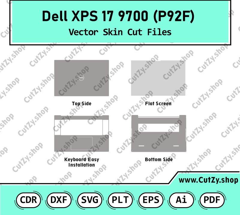 Dell XPS 17 9700 P92F Vector Skin Cut Files