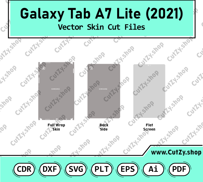 Samsung Galaxy Tab A7 Lite (2021) Vector Skin Cut FIles