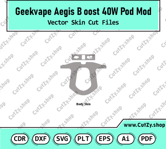 GEEK VAPE Aegis Boost 40W Pod Mod Kit Vector Skin Cut Files