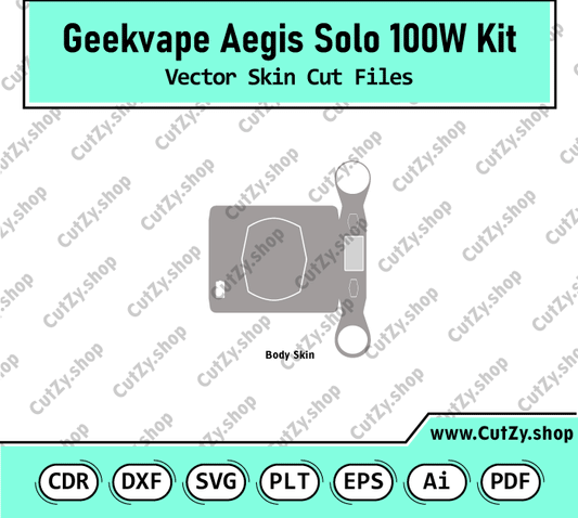 GEEK VAPE Aegis Solo 100W Vape Kit  Vector Skin Cut Files