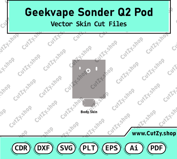 Geekvape Sonder Q2 Pod Vector Skin Cut Files