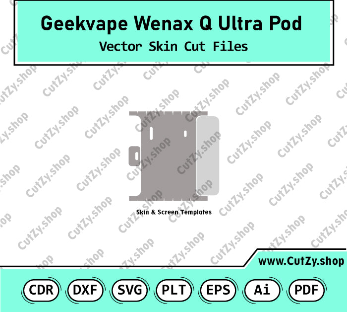 Geekvape Wenax Q Ultra Pod Kit Vector Skin Cut Files