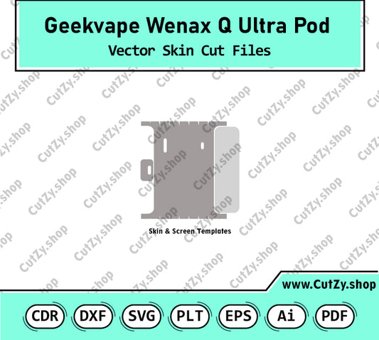 Geekvape Wenax Q Ultra Pod Kit Vector Skin Cut Files